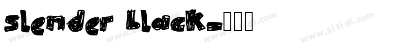 slender black字体转换